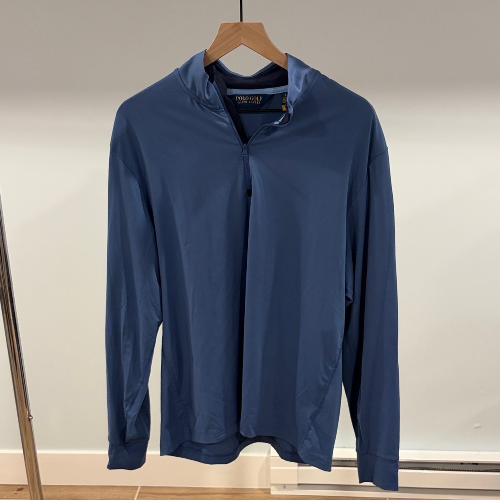 Polo Golf Steel Blue Quarter-Zip Pullover